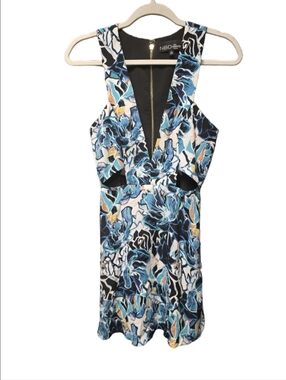 X Naven Twins Ask Me Out Mini Dress in Painted Floral Print NBD Sz. S